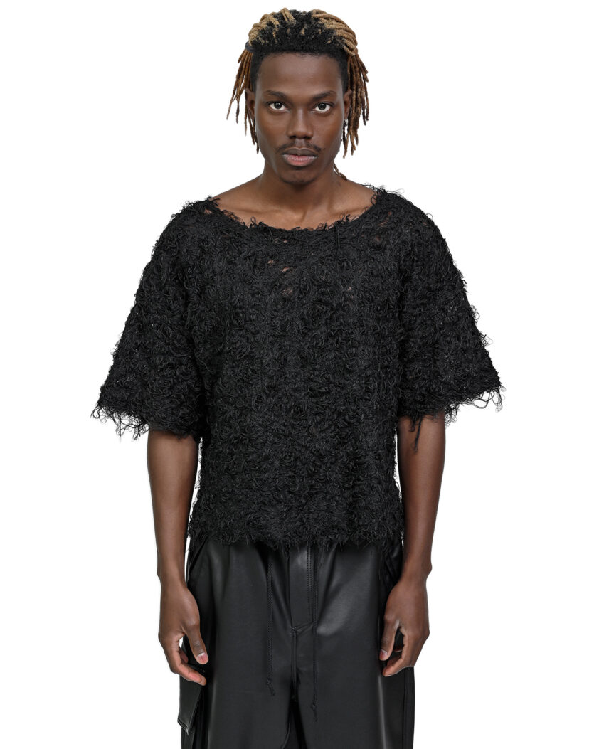 Fiber Bond Loose Crop Cut T-shirt