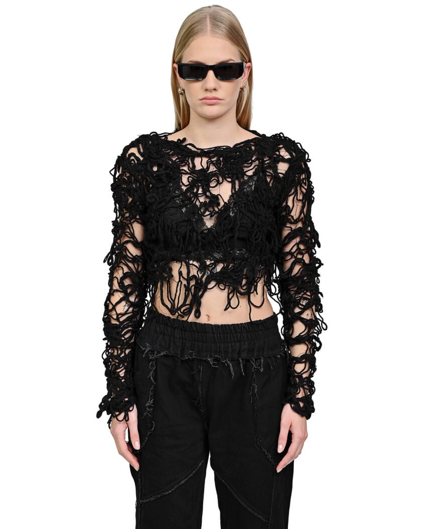 Fiber Bond Relativ Crop Sweater