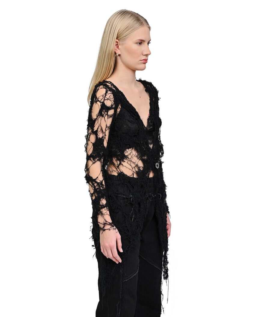 Fiber Bond Sheer Cardigan