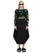 Fiber Bond Wrangle Crop Cut Sweater