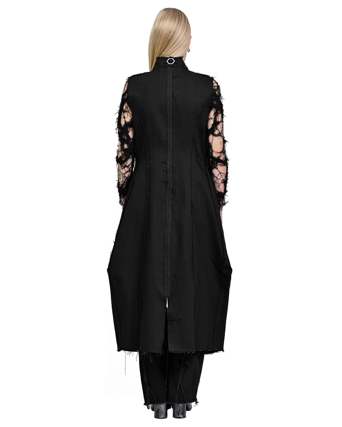 Hexa Long Layers Sleeveless Coat