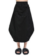 Hexa Denim Wash Volume Skirt