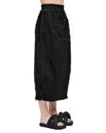 Hexa Denim Wash Volume Skirt