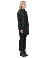 Particle Angle Cut Leather Overshirt