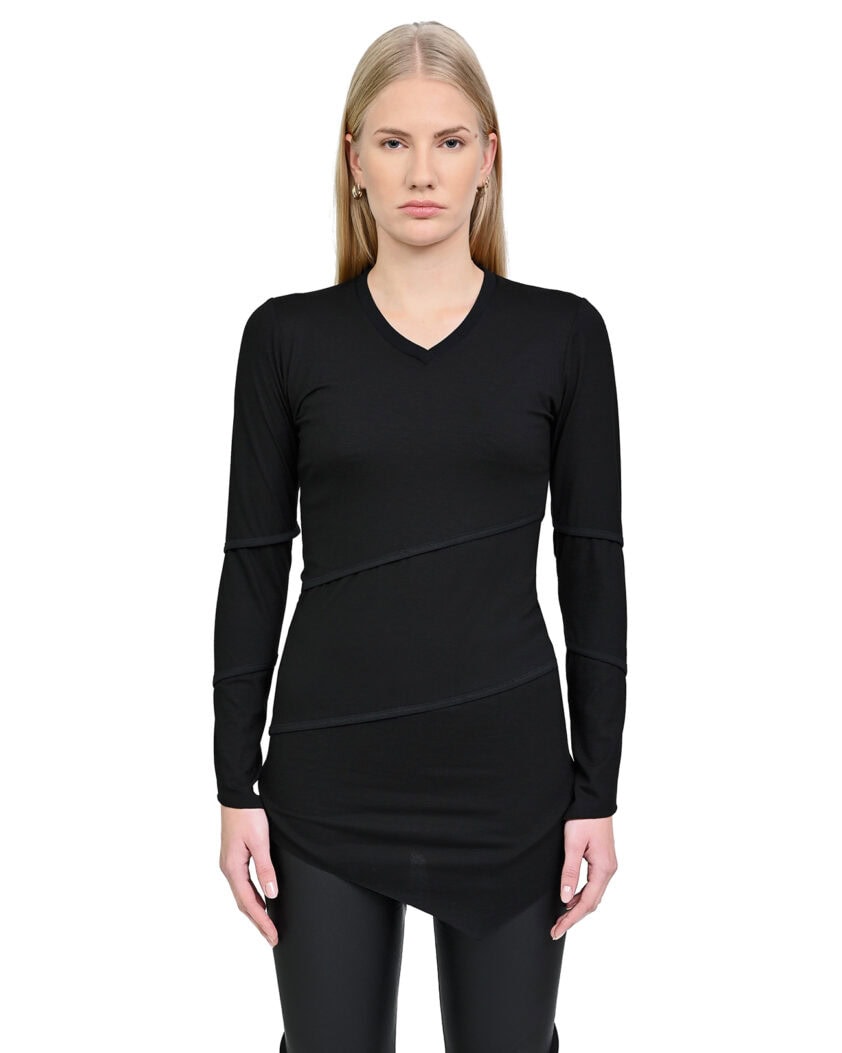 Particle Long Sleeve Asymmetric Top