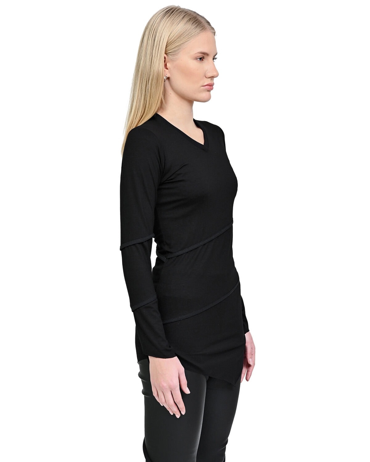 Particle Long Sleeve Asymmetric Top