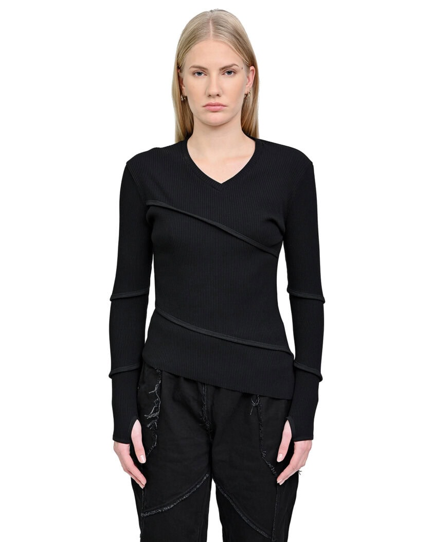 Particle Long Sleeve Ribbed Top