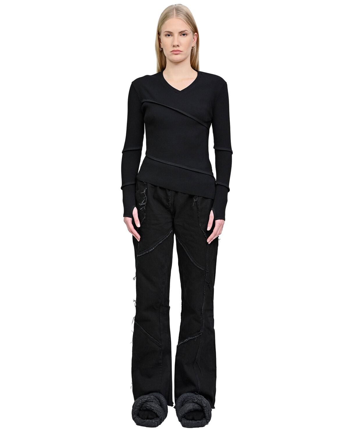 Particle Long Sleeve Ribbed Top