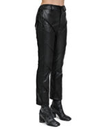 Particle Angle Cut Leather Pants