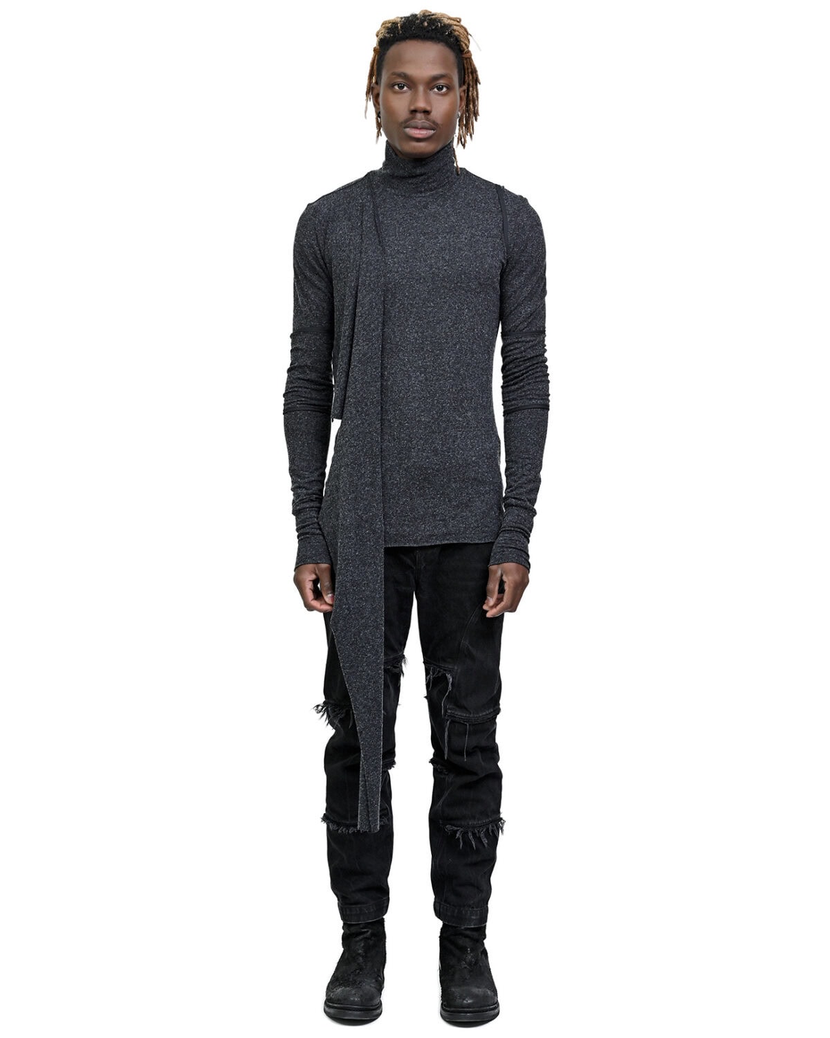 Sphere Draped Layers Turtleneck