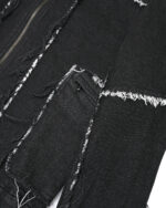 String Denim Raw Edge Jacket