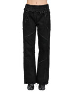 String Denim Wash Segment Trousers
