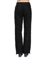 String Denim Wash Segment Trousers