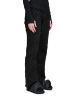 String Denim Wash Segment Trousers