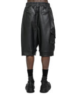 Wide Cut Vegan Leather Shorts