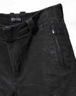 String Denim Wash Curve Trousers