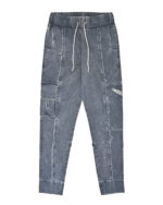 Slate High Textured Biker Pants