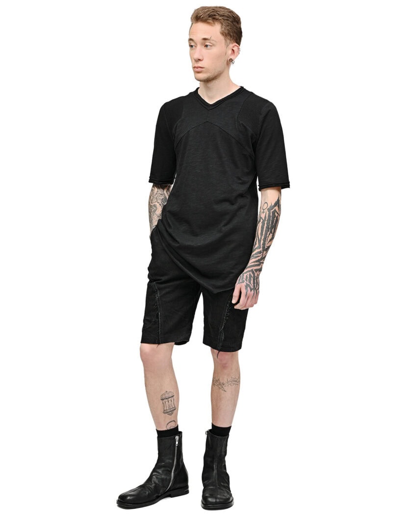 Denim Shifted Biker Shorts