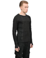 Contrast Scar-Stitch Segment Top