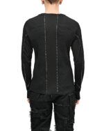 Contrast Scar-Stitch Segment Top