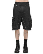 Denim Cargo Washed Shorts