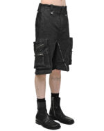 Denim Cargo Washed Shorts