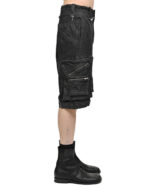 Denim Cargo Washed Shorts
