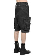 Denim Cargo Washed Shorts