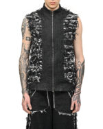 Distressed Linear Cut Vest