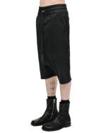 Drop Crotch Segment Stretch Shorts