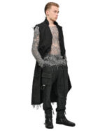 Fiber Web Contrast Long-sleeve Top