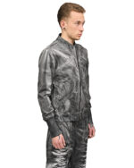 Granite Grey Dyed Bomber Jacket