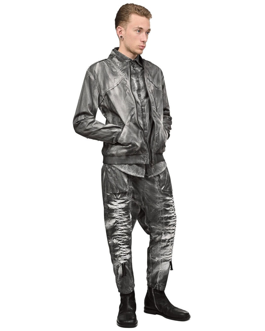 Granite Grey Dyed Collar Shirt