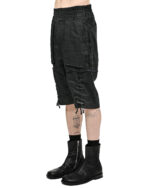 Linen Construct Raw Edge Shorts