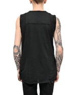 Segment V-neck Cross Sleeveless Top