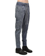 Slate High Textured Biker Pants