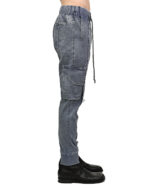 Slate High Textured Biker Pants