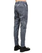 Slate High Textured Biker Pants