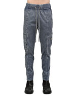 Slate High Textured Biker Pants