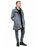 Slate High Textured Biker Pants