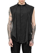 Soft Wrinkle Layers Sleeveless Shirt