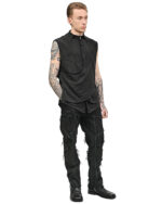 Soft Wrinkle Layers Sleeveless Shirt