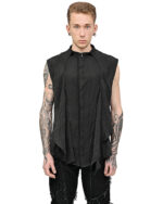 Soft Wrinkle Layers Sleeveless Shirt