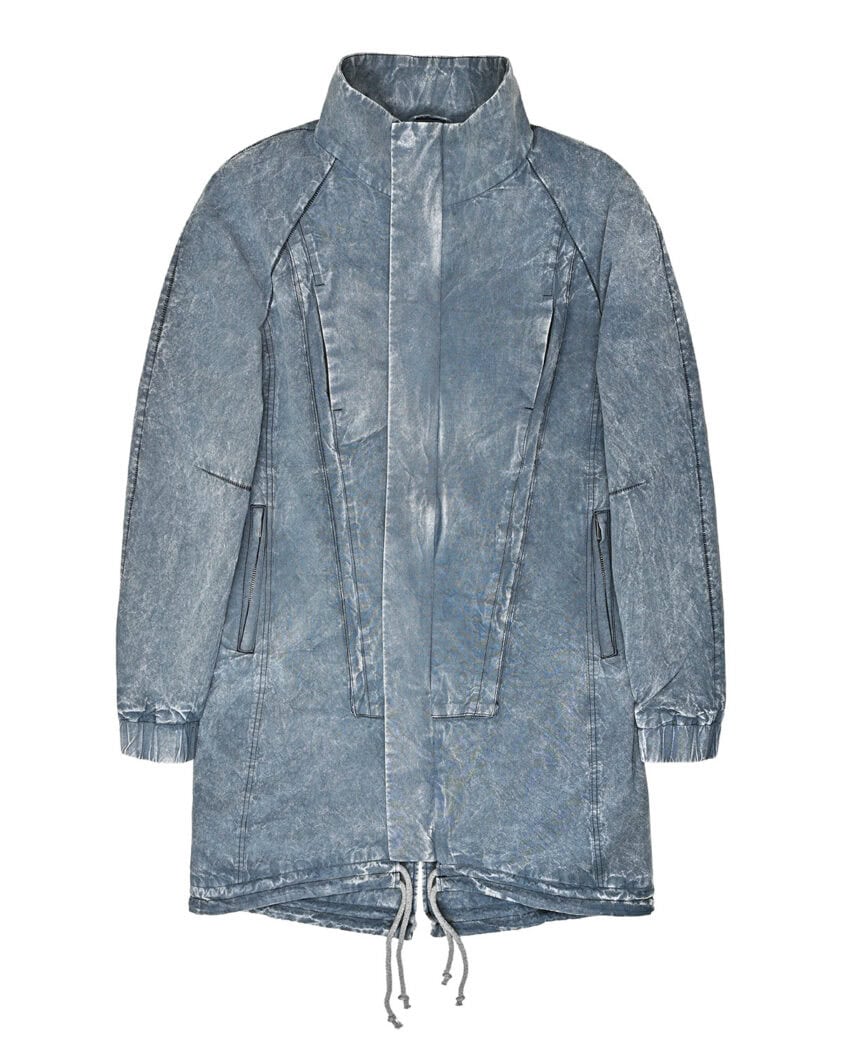 Slate Multi-pocket High Texture Parka