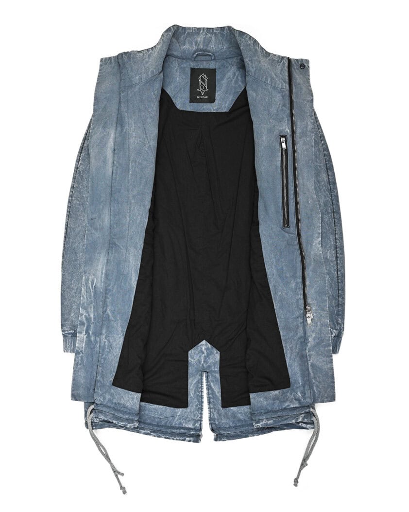 Slate Multi-pocket High Texture Parka