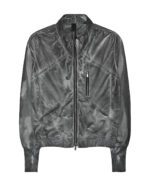 Granite Grey Dyed Bomber Jacket