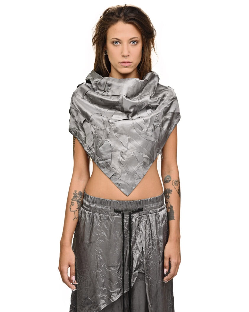 Chroma Triangle Scarf Crush Headpiece