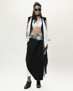 Contrast Draped Soft Cardigan