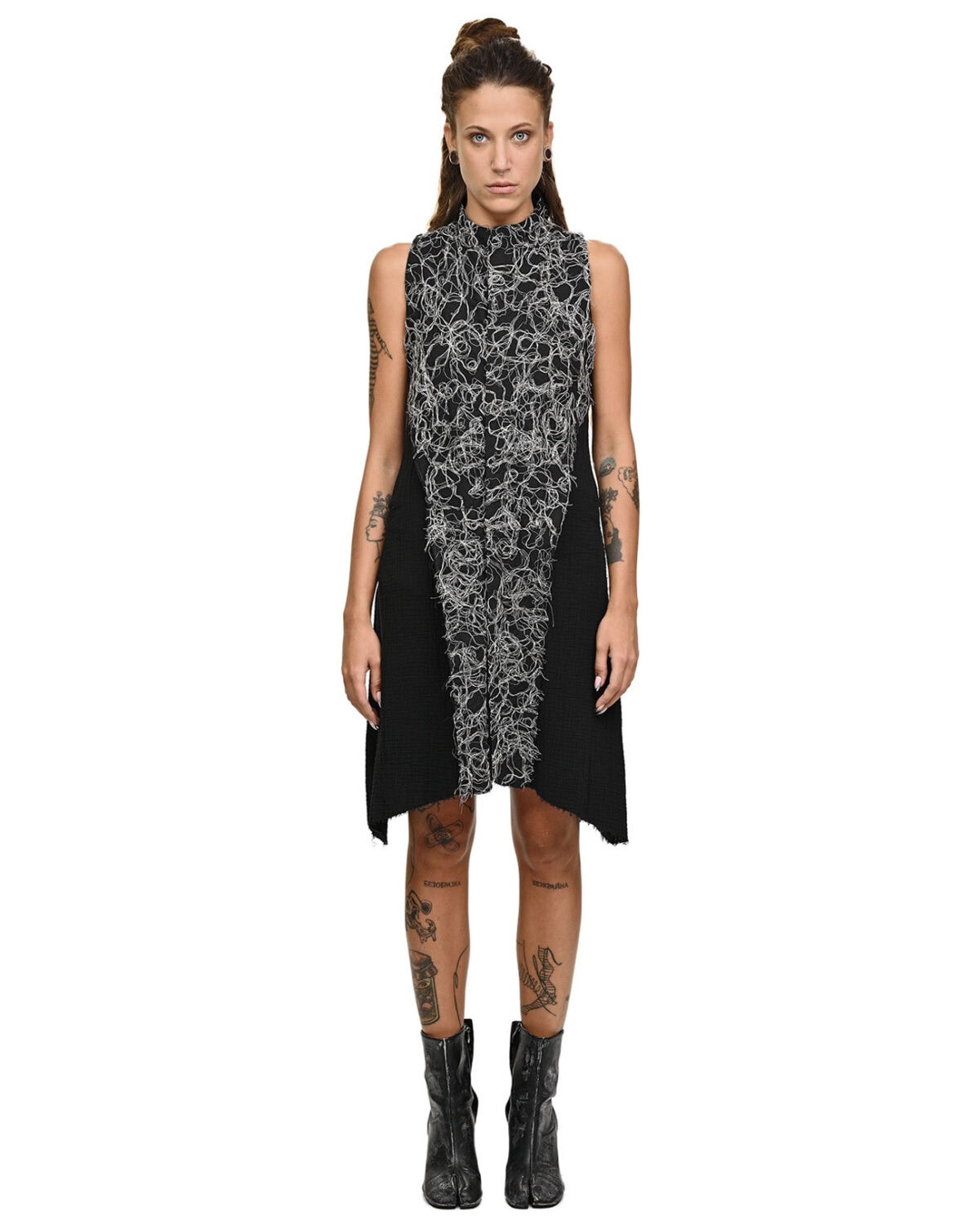 Contrast Fiber Bond Soft Dress