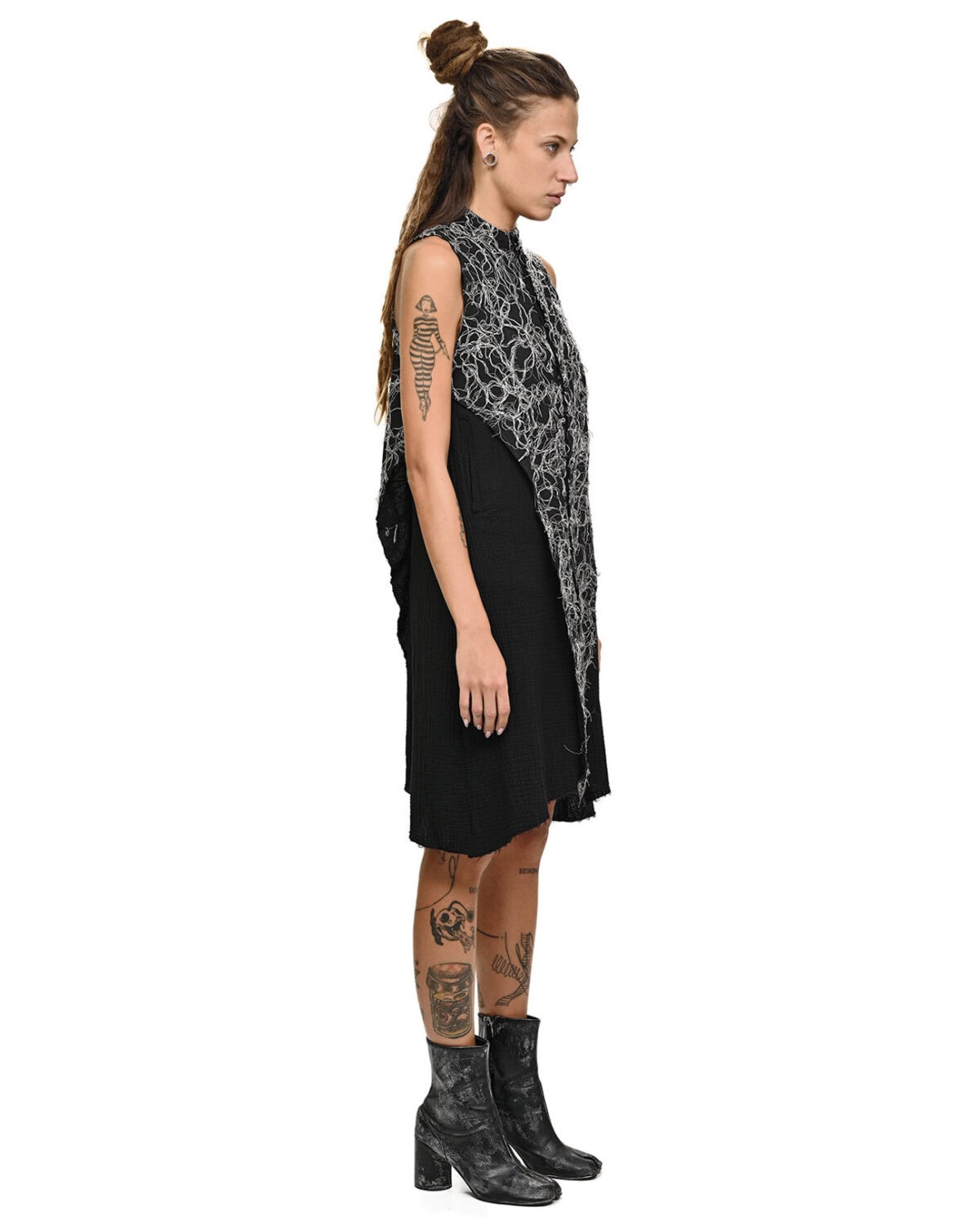 Contrast Fiber Bond Soft Dress